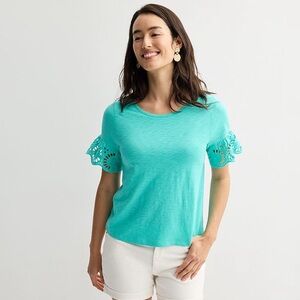 Flutter sleeve top NWT
